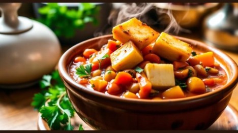 bean and halloumi stew